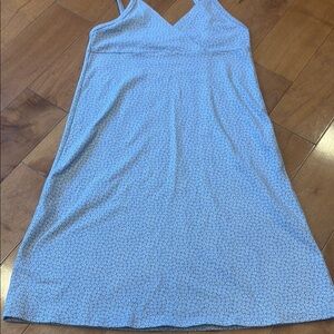 Blue print floral strap dress junior girls Brandy Melville